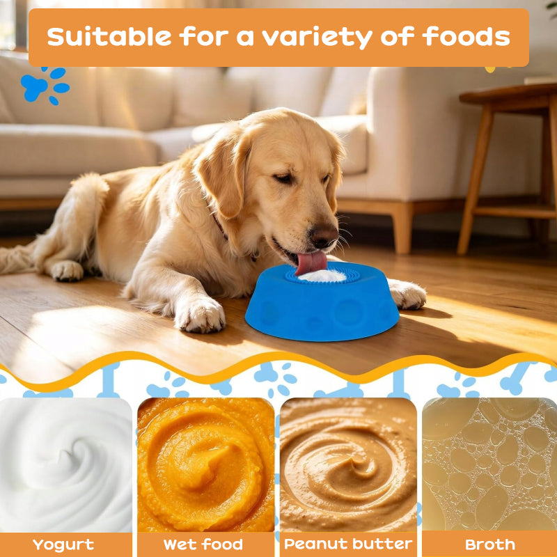 Silicone Dog Lick Bowl | Slow Feeder with Rolling Ball | Anti-Choking & Non-Slip
