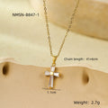 Edited product 18K Gold Zircon Cross Necklace