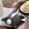 Chenille Tissue Box Cover | Soft Plush Napkin Organizer | Kitchen, Bathroom & Car