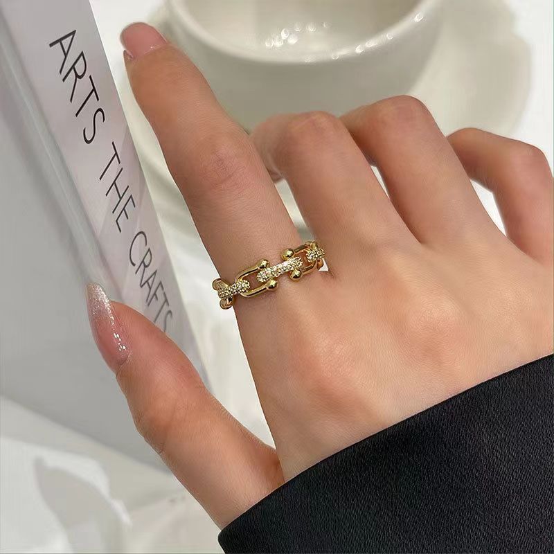 Micro Zircon Chain Ring