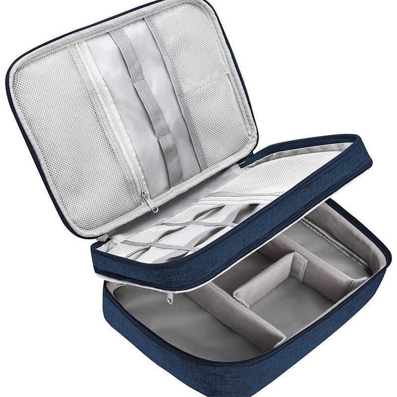 Waterproof Travel Cable Organizer Bag Portable Digital Electronics Storage Pouch for USB Cables Chargers & Gadgets