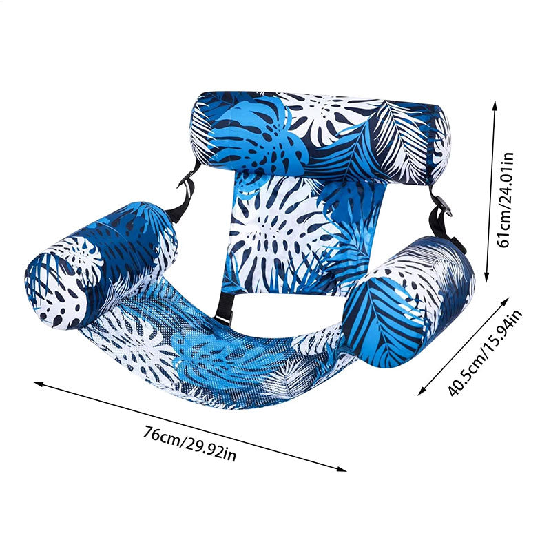 Heavy-Duty Inflatable Pool Hammock Chair, Foldable Floating Water Lounge Bed & Recliner for Adults