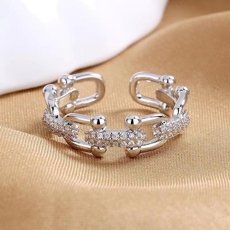 Micro Zircon Chain Ring