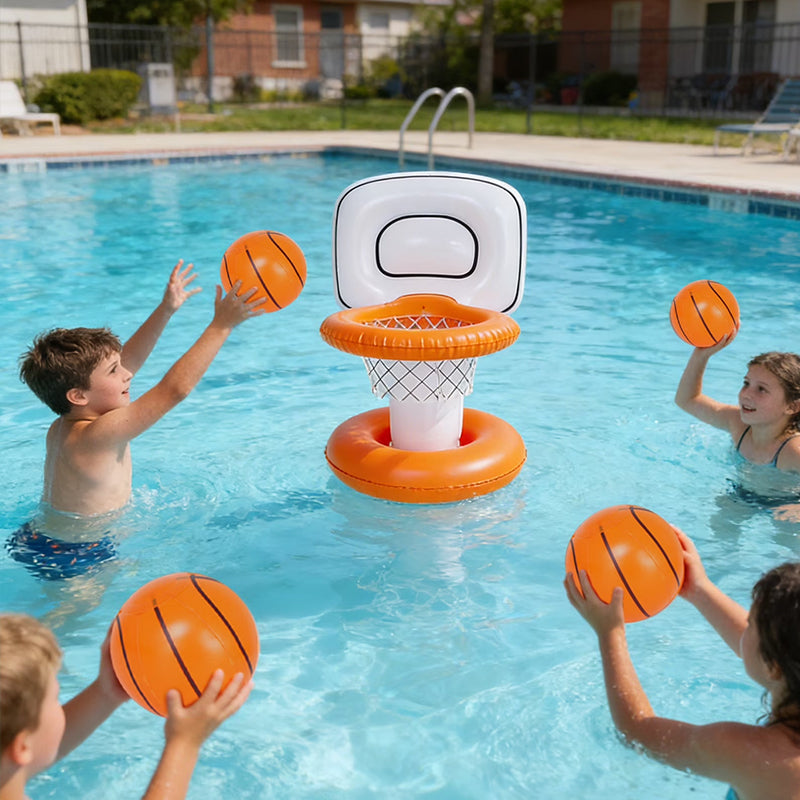 Inflatable Pool Basketball Hoop – Kids Water Party Game & Summer Gift
