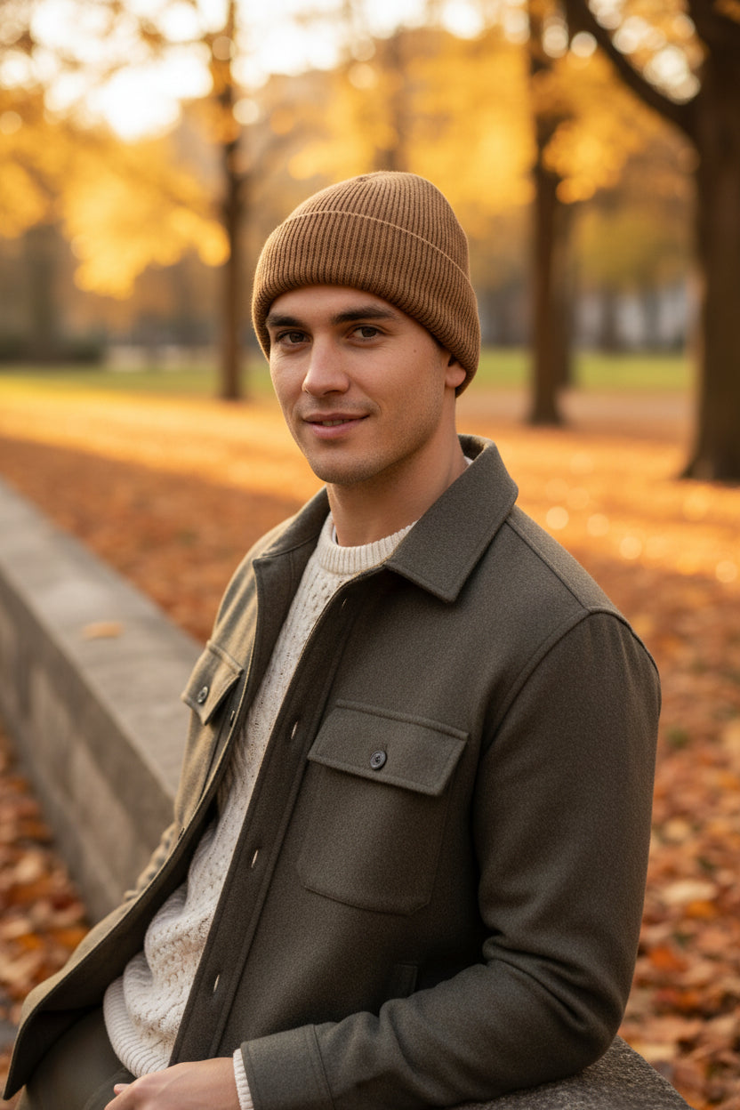 Men's Windproof Knitted Beanie