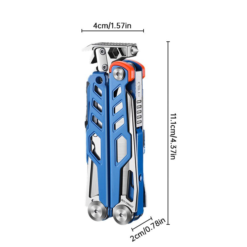 Compact Folding Multi-Tool with Pliers & Blade, Portable Camping & Vehicle Emergency Tool