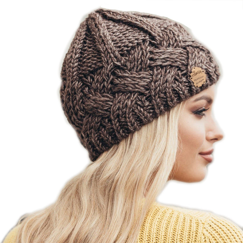 Diamond Grid Knitted Hat