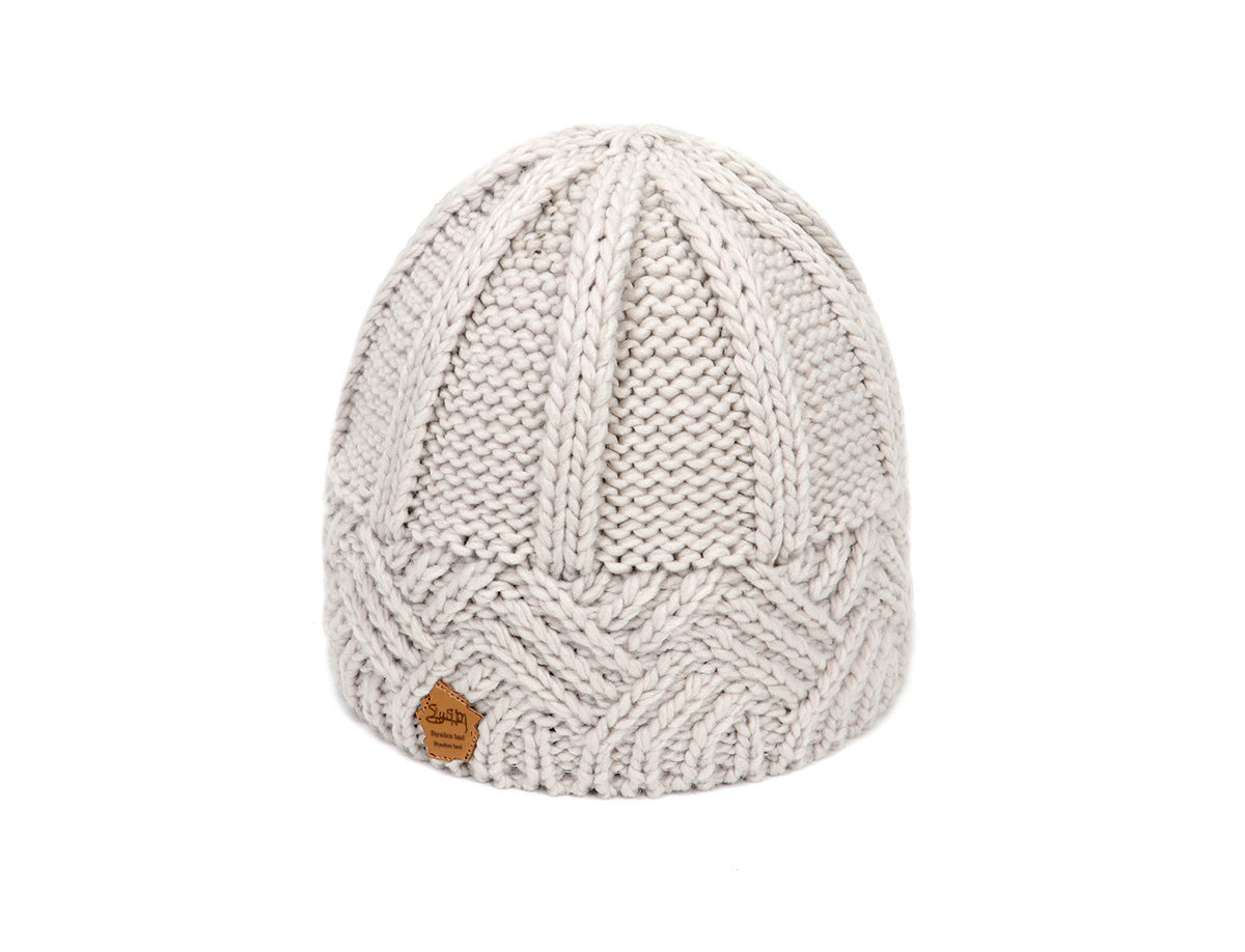 Diamond Grid Knitted Hat