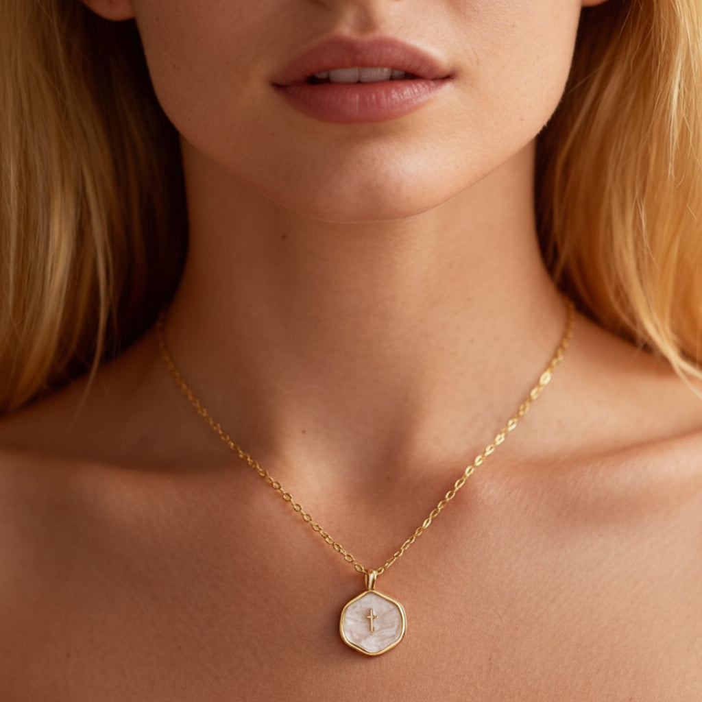 Drip Oil Cross Necklace