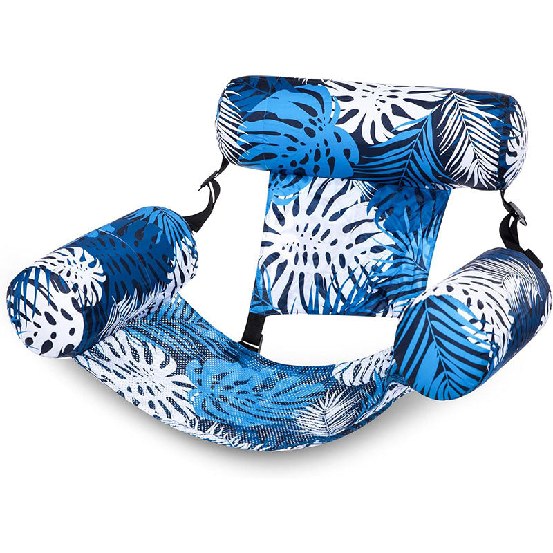 Heavy-Duty Inflatable Pool Hammock Chair, Foldable Floating Water Lounge Bed & Recliner for Adults