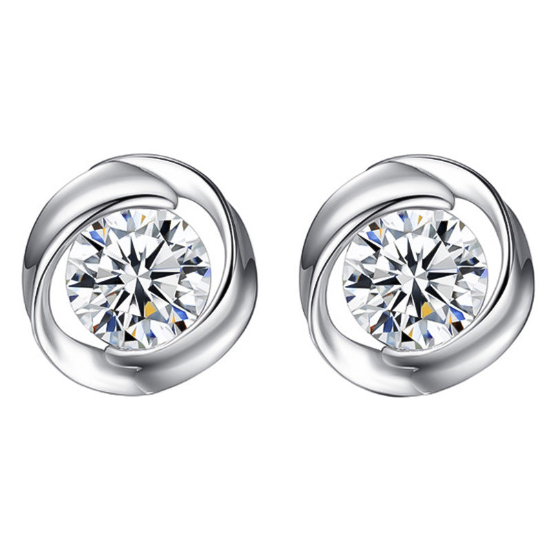 S925 Silver Rose Petal Earrings