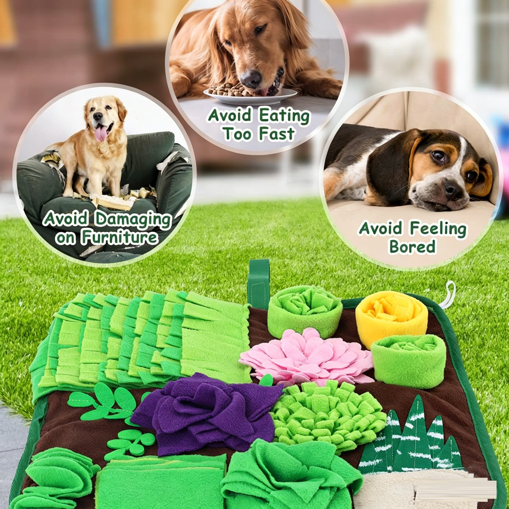 Pet Sniffing & Feeding Pad | Slow Feeder Interactive Training Mat | 42x42cm