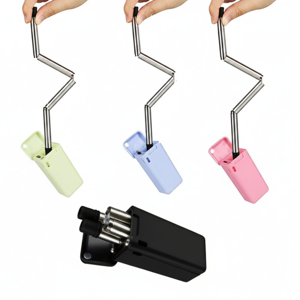 Reusable Collapsible Metal Straw