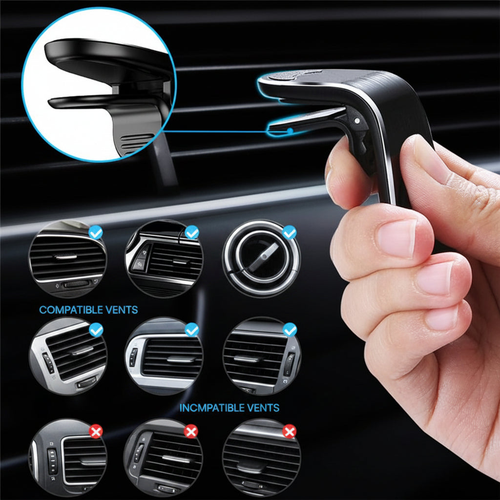 Magnetic Car Phone Mount – Universal Holder for iPhones, Androids & Tablets