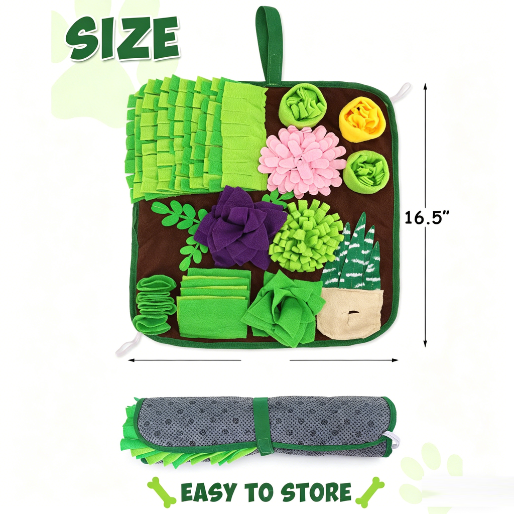 Pet Sniffing & Feeding Pad | Slow Feeder Interactive Training Mat | 42x42cm