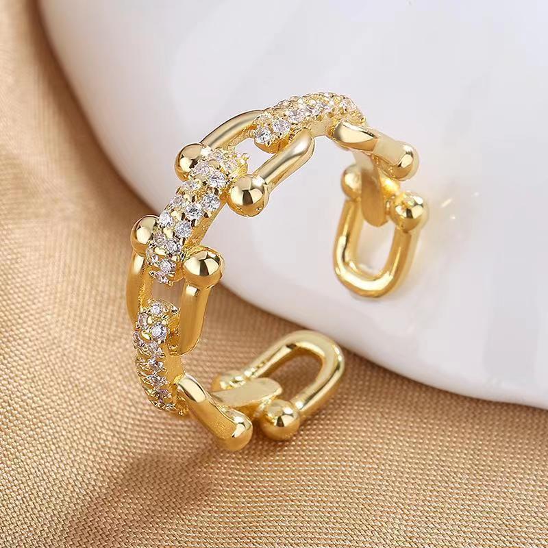 Micro Zircon Chain Ring