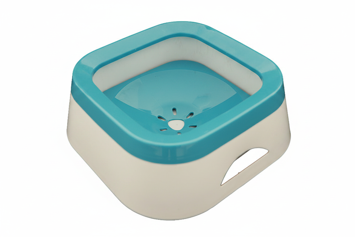 No-Splash Cat Water Bowl | Floating Disk Anti-Wet Design | Whisker-Friendly