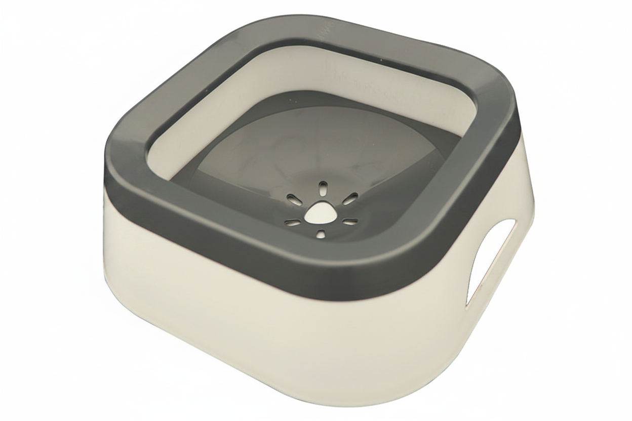 No-Splash Cat Water Bowl | Floating Disk Anti-Wet Design | Whisker-Friendly